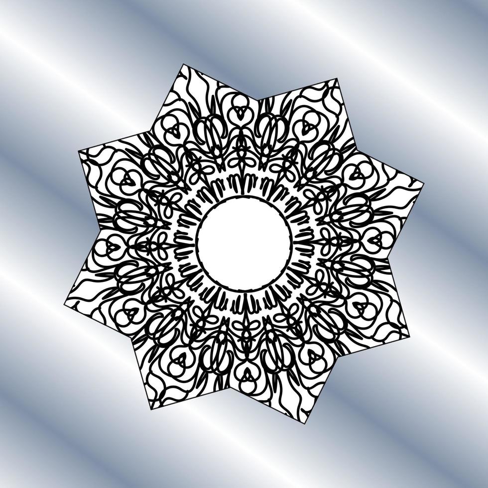 beautiful mandala in the stars vector