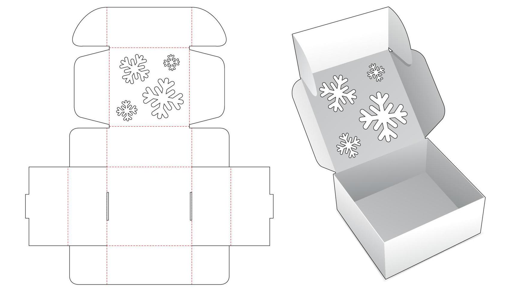 packaging box die cut template vector