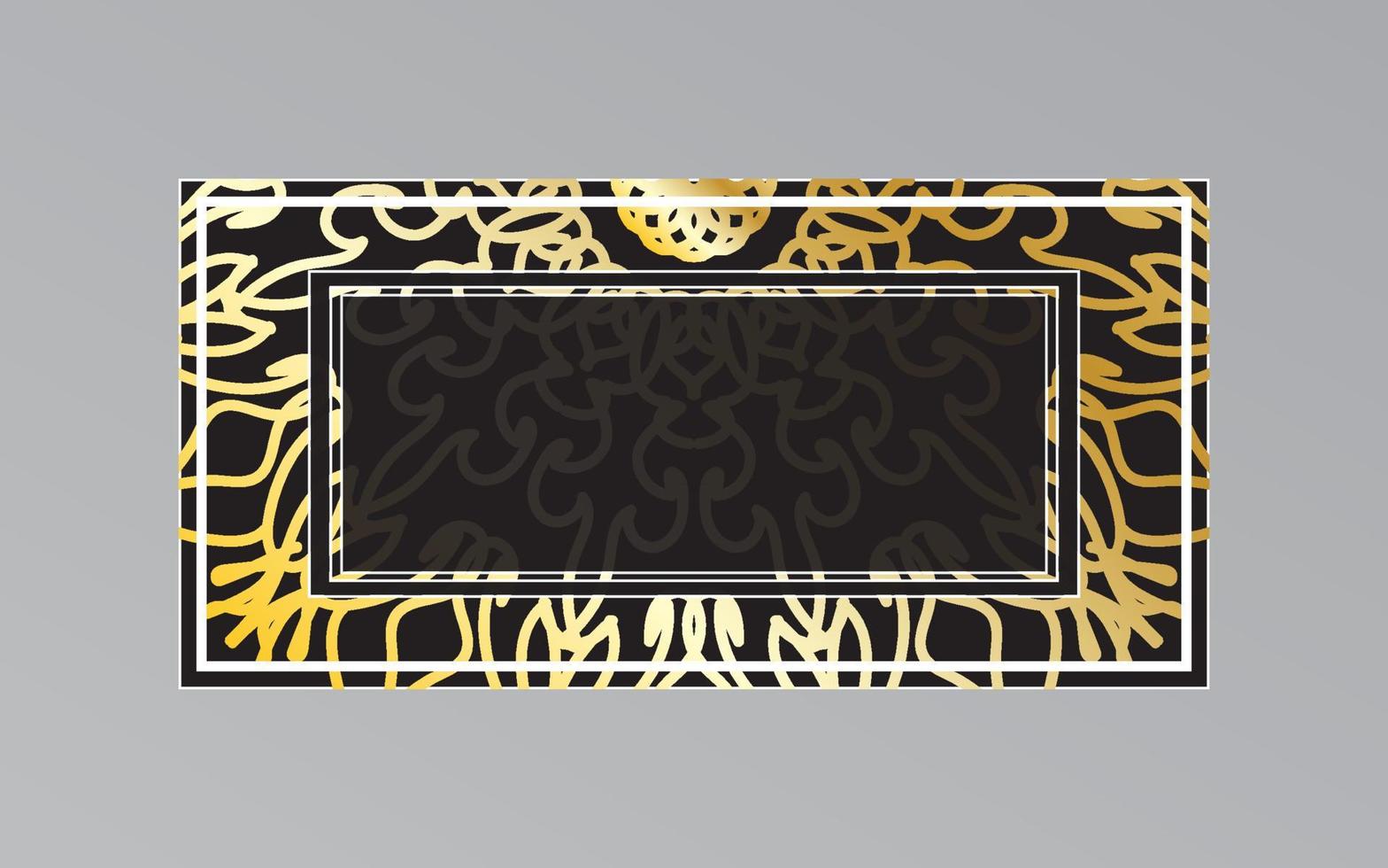 marco dorado en la pared en estilo mandala. vector