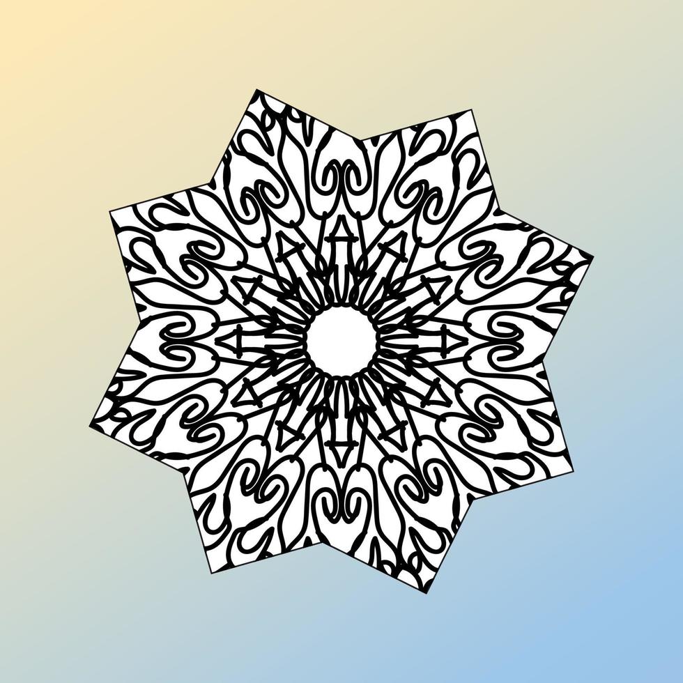 beautiful mandala in the stars vector