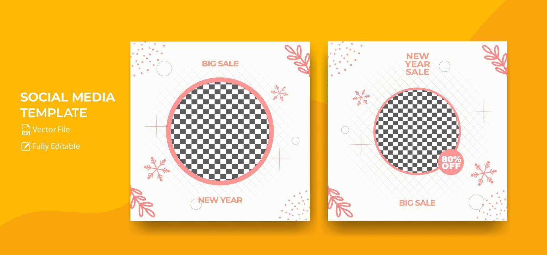 Set of Christmas background mockup with ornament template vector