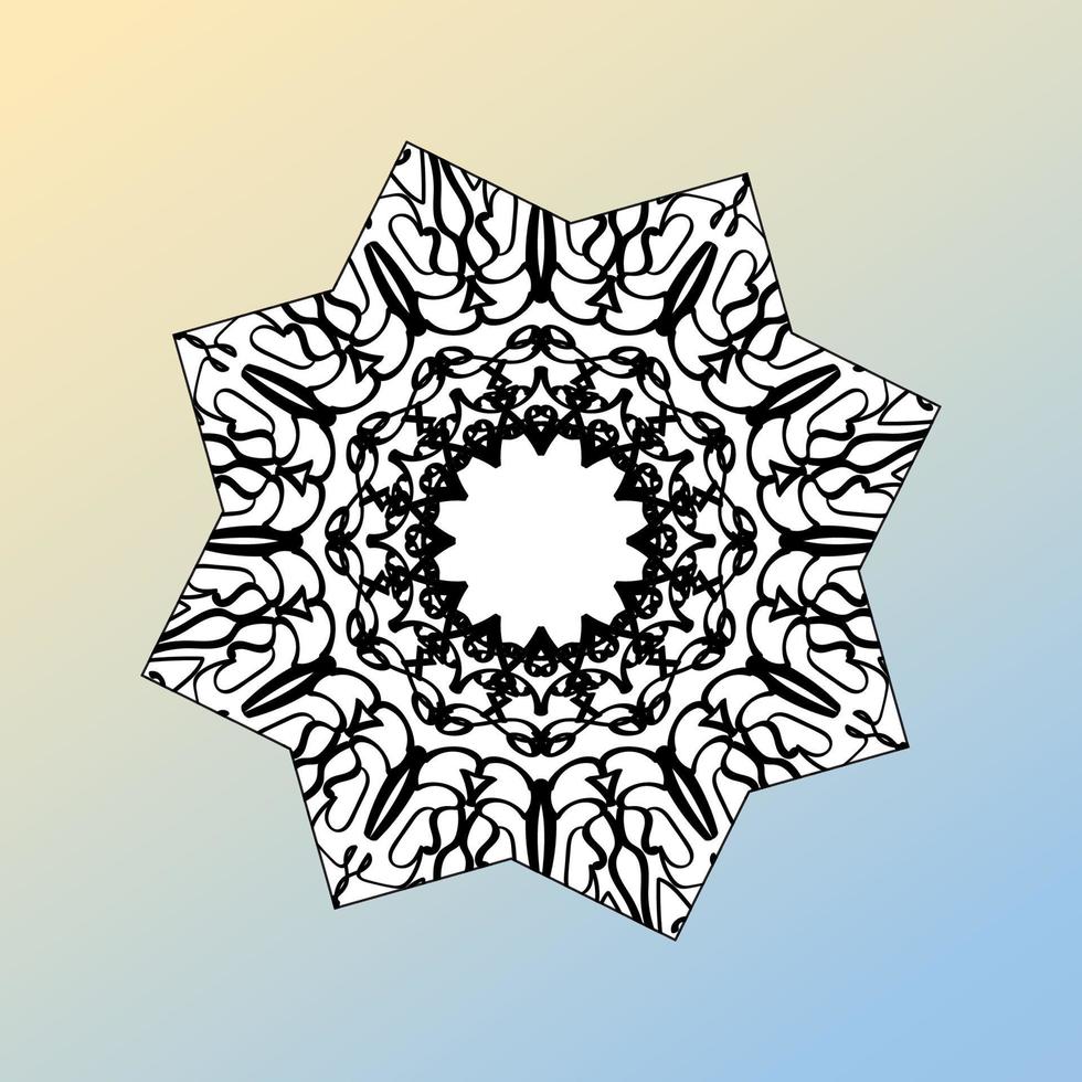 beautiful mandala in the stars vector