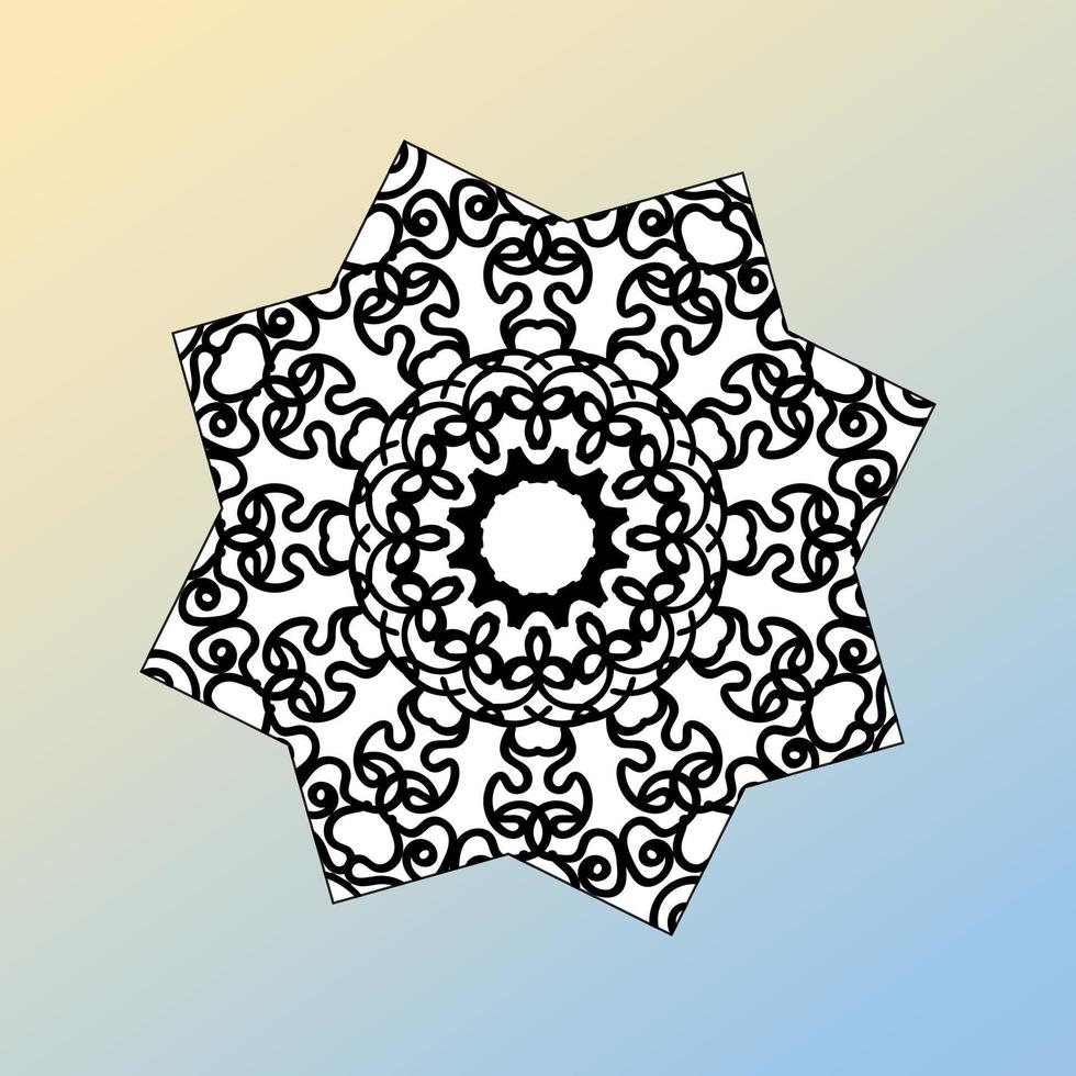 beautiful mandala in the stars vector