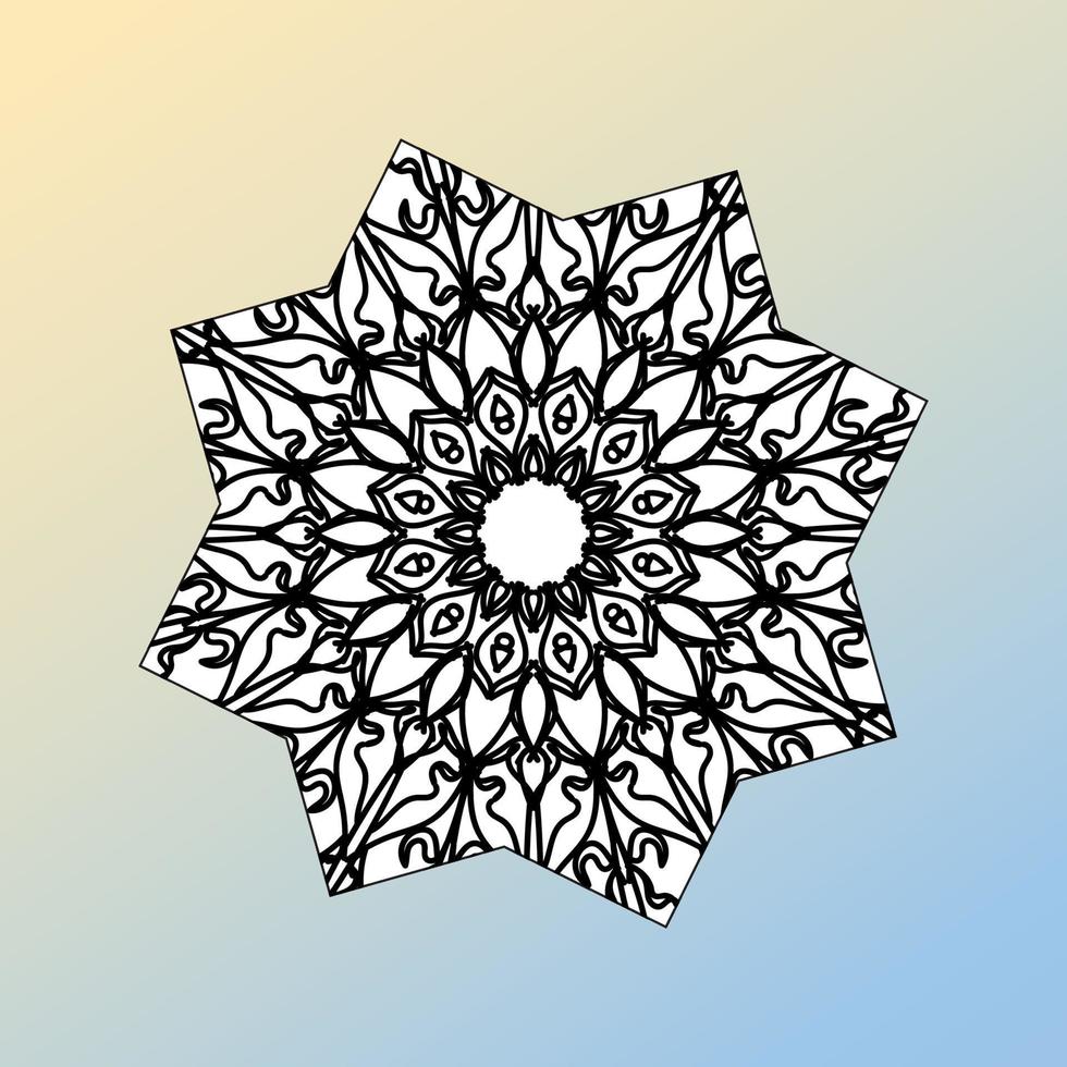 beautiful mandala in the stars vector