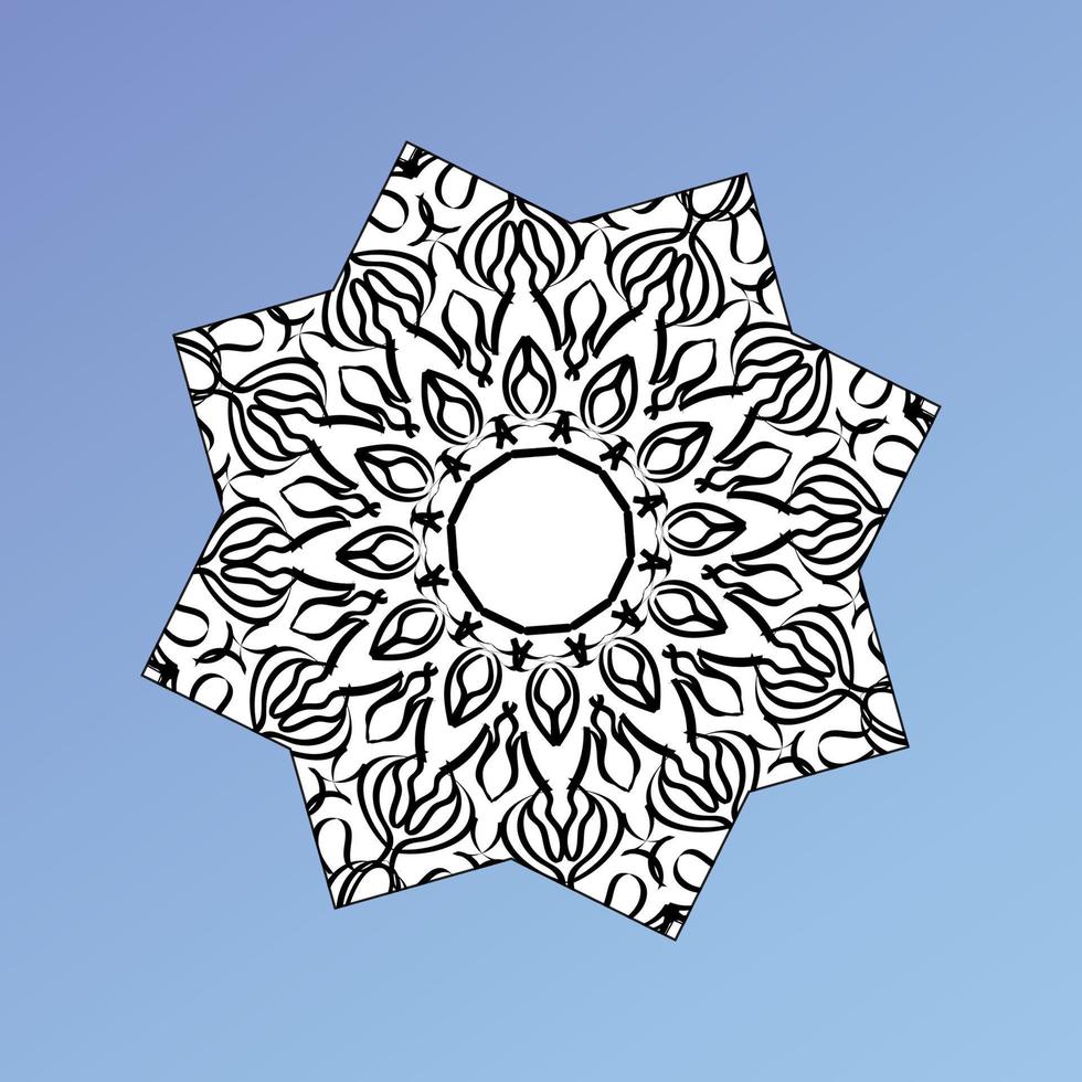 beautiful mandala in the stars vector