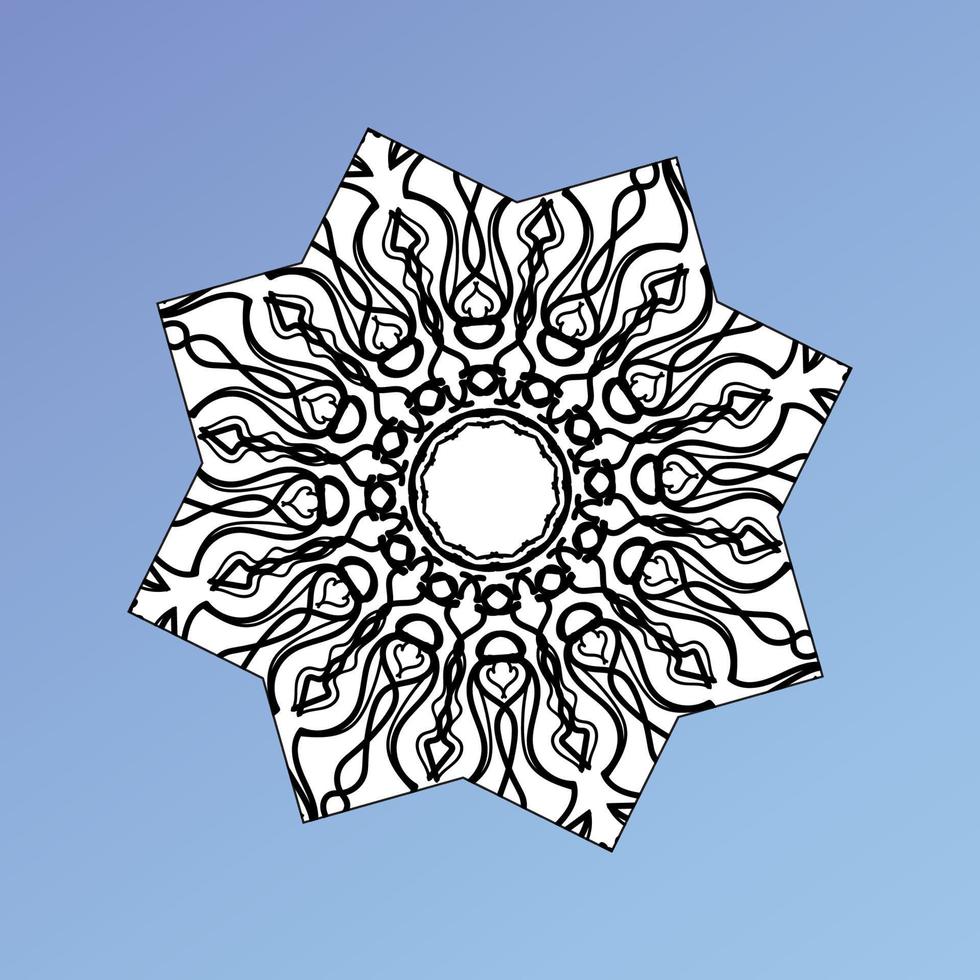 beautiful mandala in the stars vector