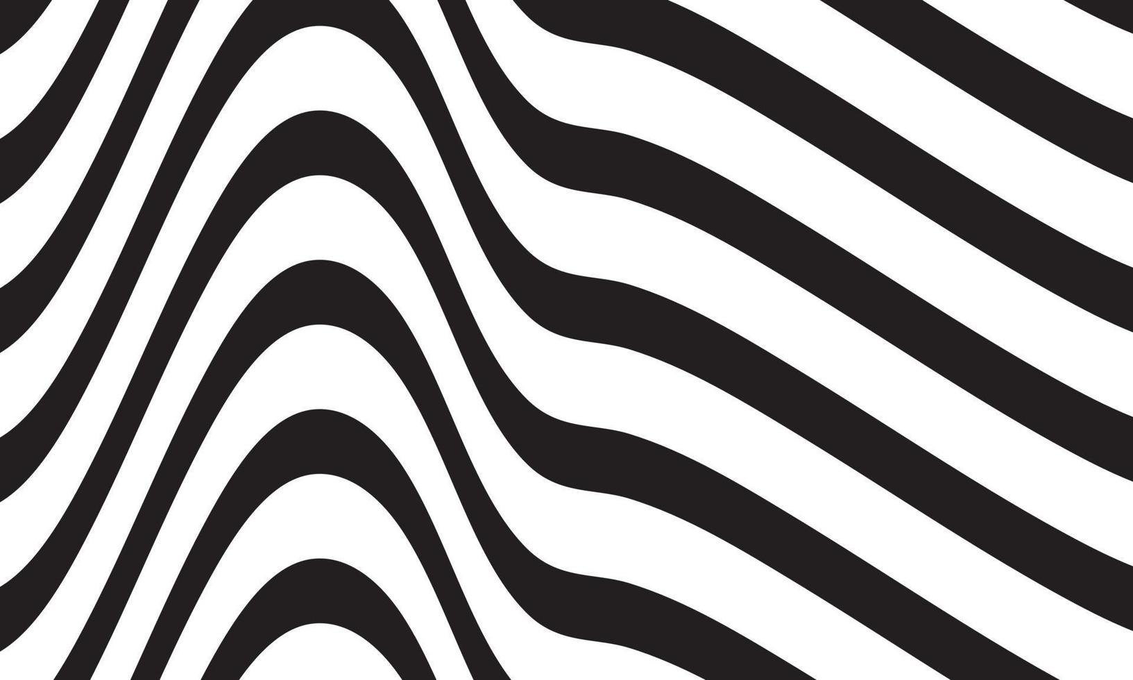 Abstract stripe background in black and white with wavy lines pattern. vector