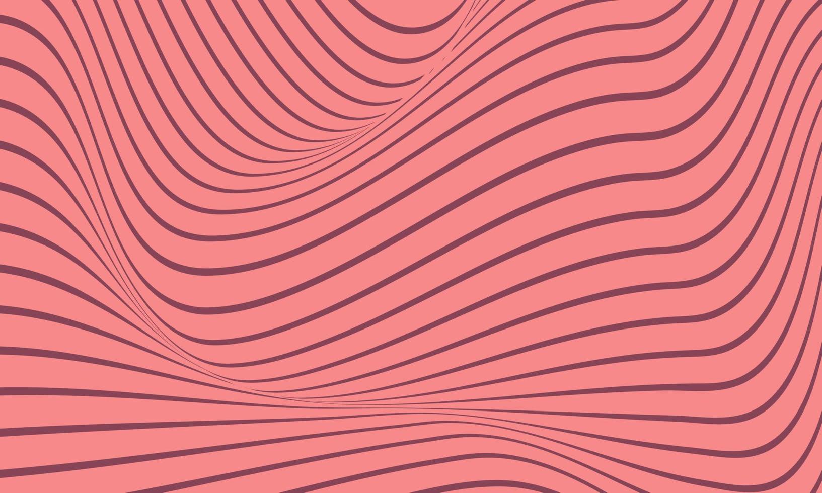 Fondo abstracto de rayas rosa con patrón de líneas onduladas. vector