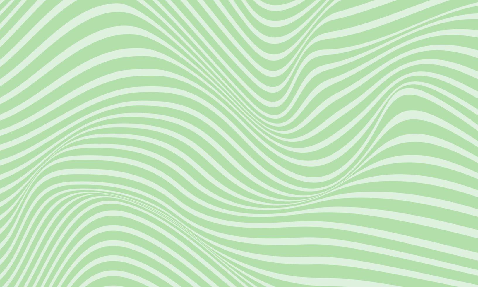 Fondo abstracto de rayas verdes con patrón de líneas onduladas. vector