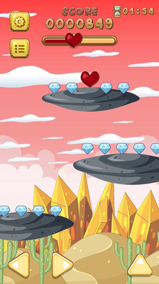 A Game Template Galaxy Scene vector