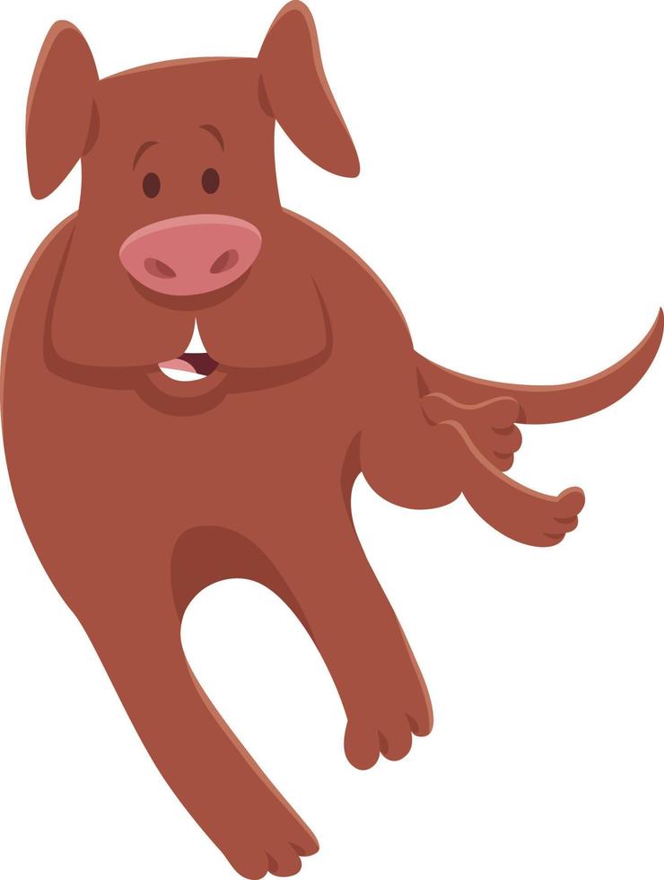 personaje animal de dibujos animados de perro marrón acostado vector