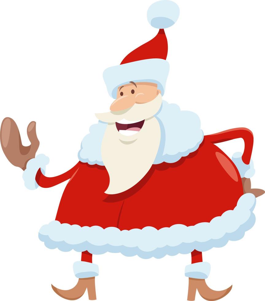 personaje de dibujos animados de santa claus en tiempo de navidad vector