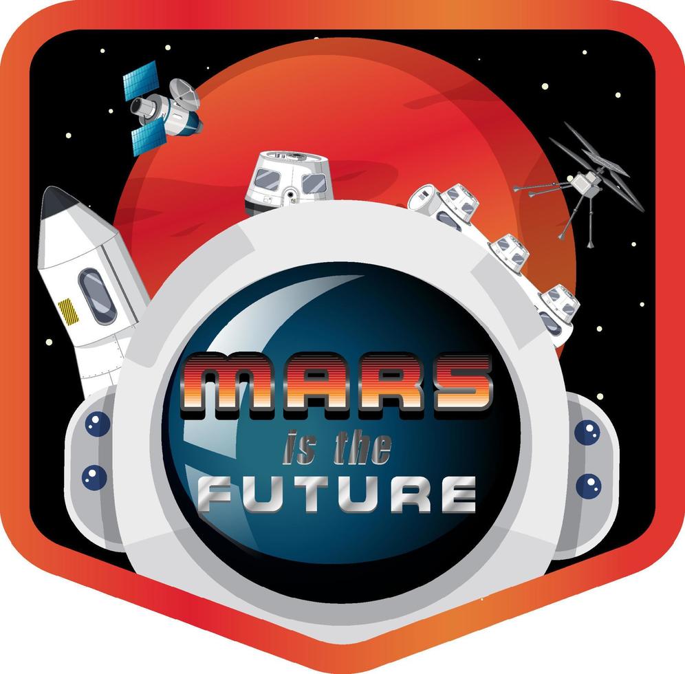 Badge of Mars is the future logo vector