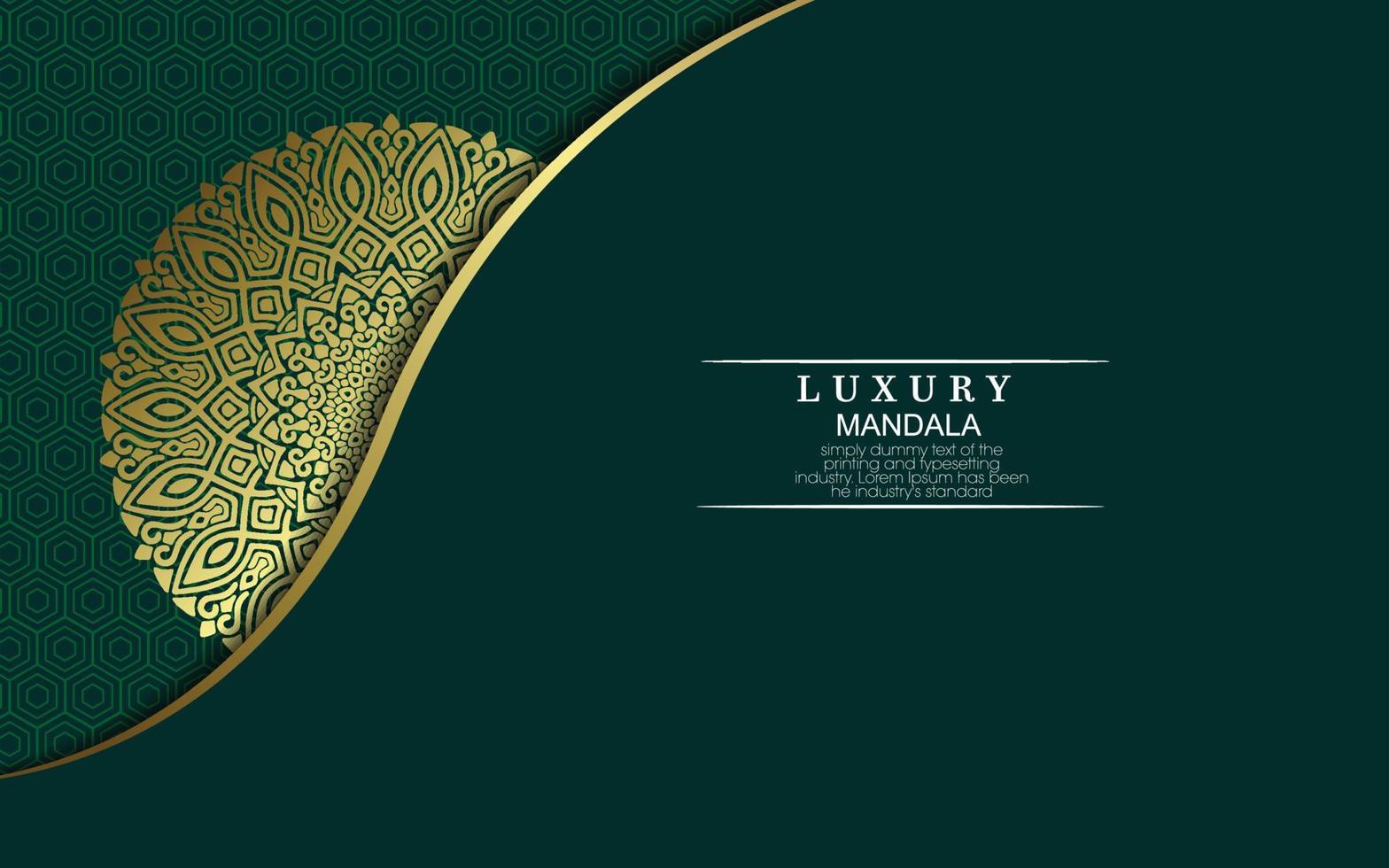 Luxury gold mandala ornate background for wedding invitation, book cover vector