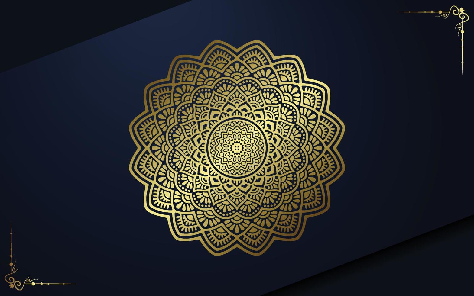 Fondo de mandala ornamental de lujo con estilo de patrón oriental islámico árabe vector