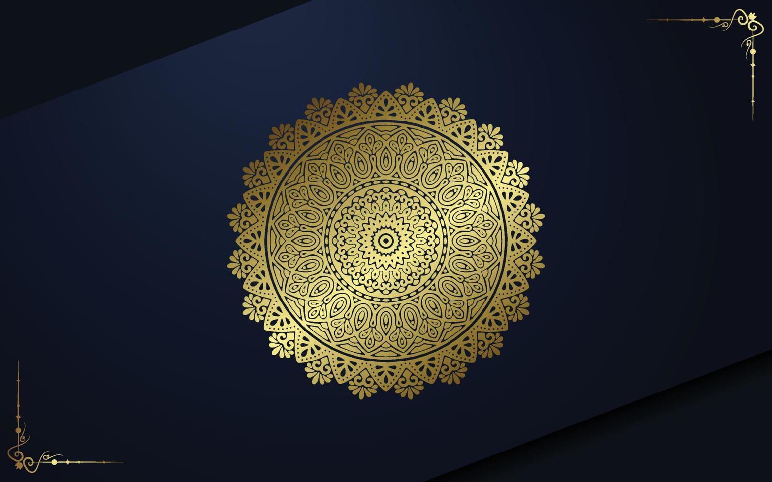 Fondo de mandala ornamental de lujo con estilo de patrón oriental islámico árabe vector