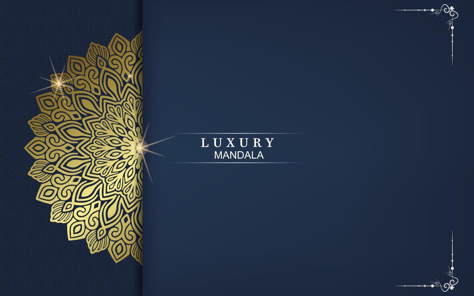 Luxury gold mandala ornate background for wedding invitation, book cover vector