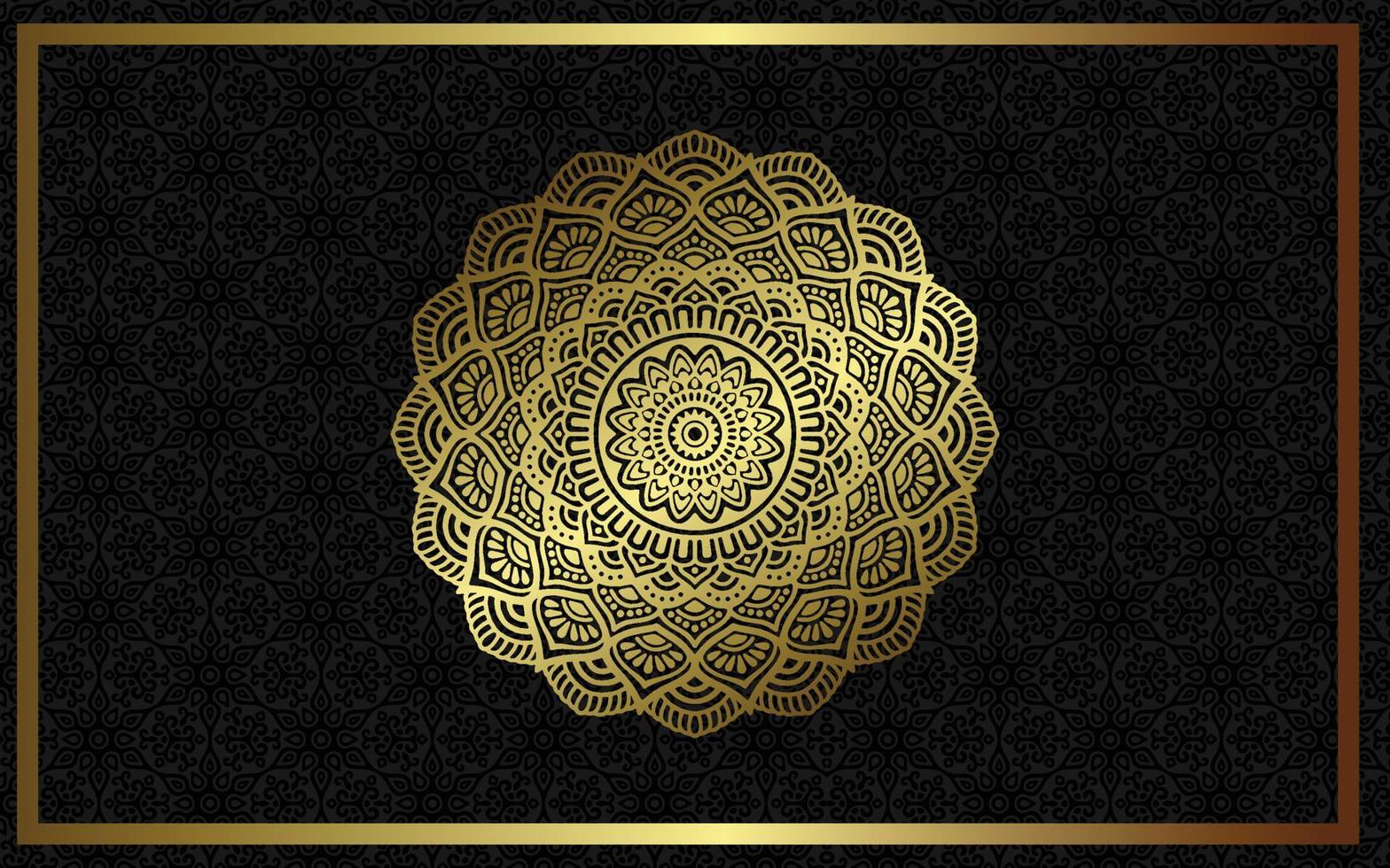 Fondo de mandala de lujo con patrón arabesco dorado estilo árabe islámico oriental. mandala decorativo de estilo Ramadán. mandala para imprimir, póster, portada, folleto, volante, pancarta vector