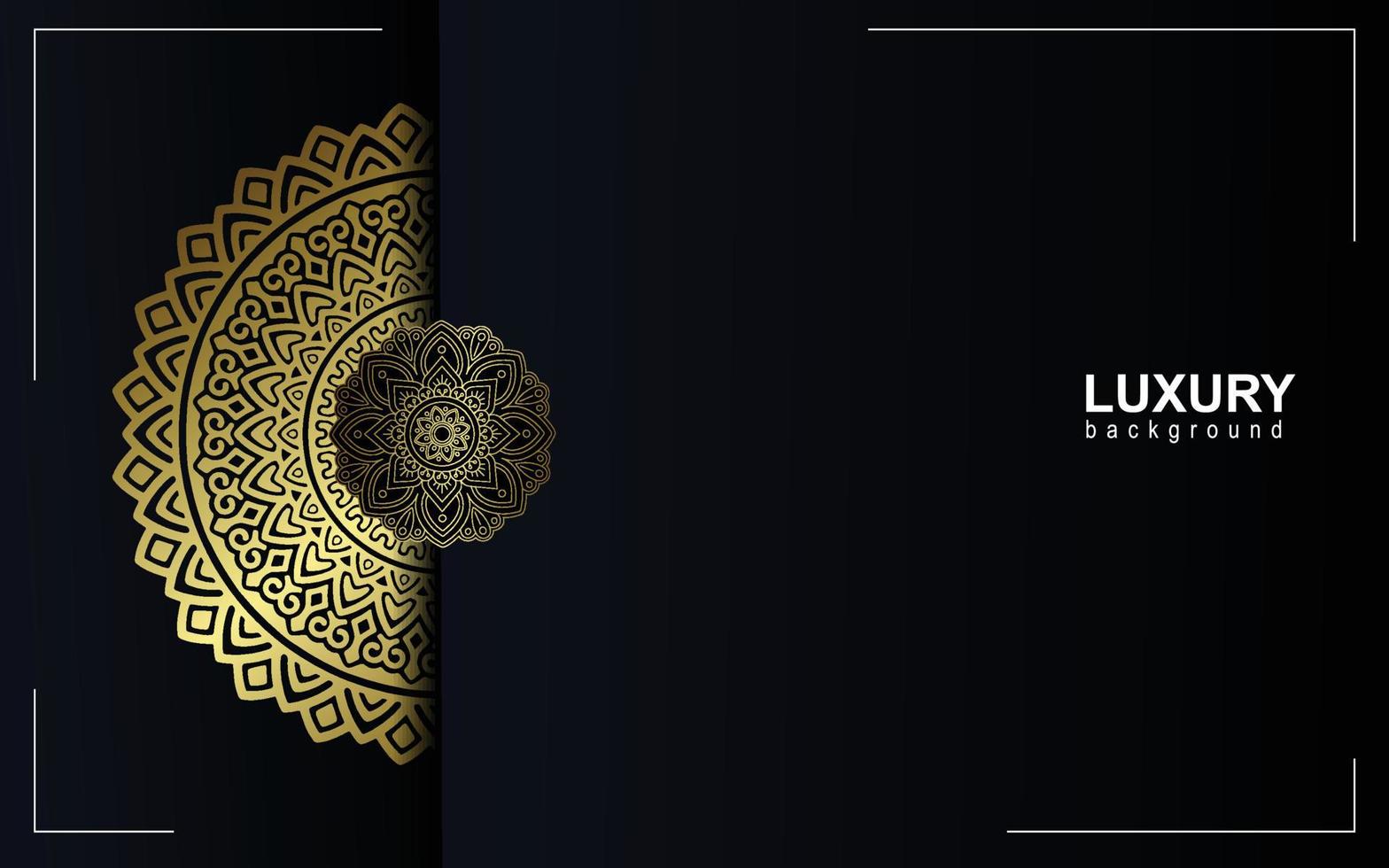 Luxury gold mandala ornate background for wedding invitation, book cover vector