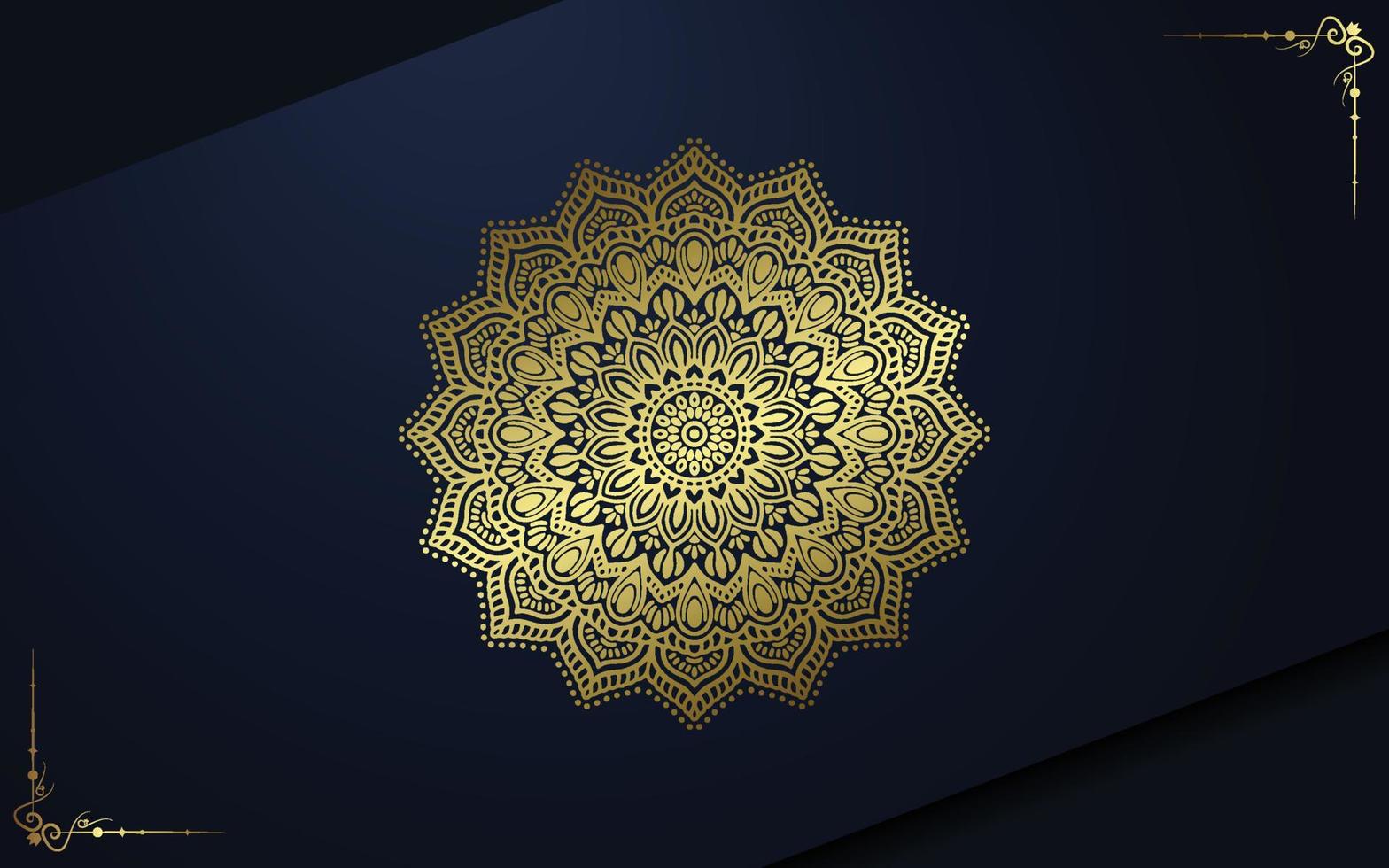 Fondo de mandala ornamental de lujo con estilo de patrón oriental islámico árabe vector