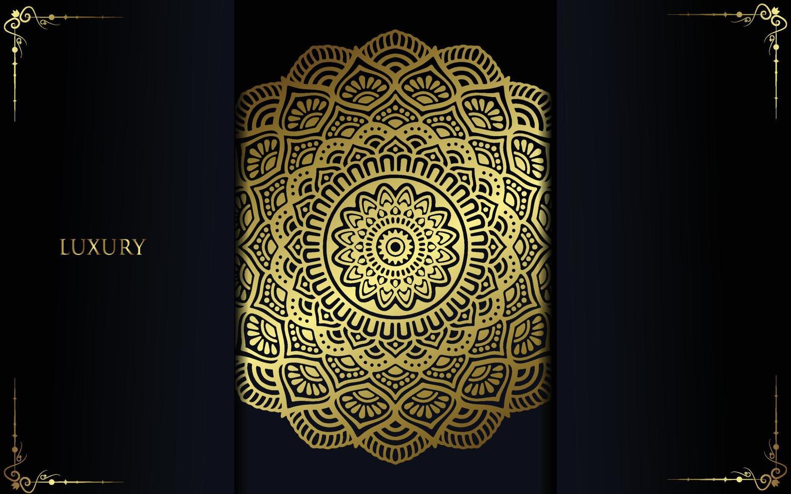 Fondo de mandala ornamental de lujo con estilo de patrón oriental islámico árabe vector