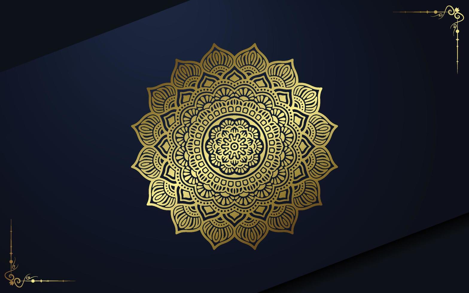 Fondo de mandala ornamental de lujo con estilo de patrón oriental islámico árabe vector