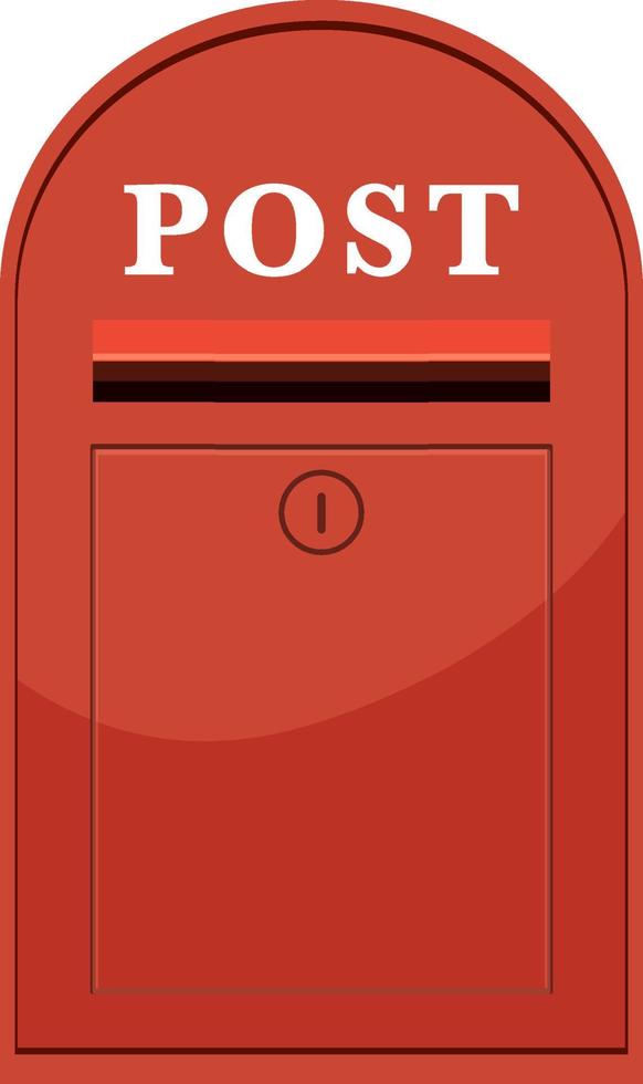 Isolated postbox in cartoon style vector