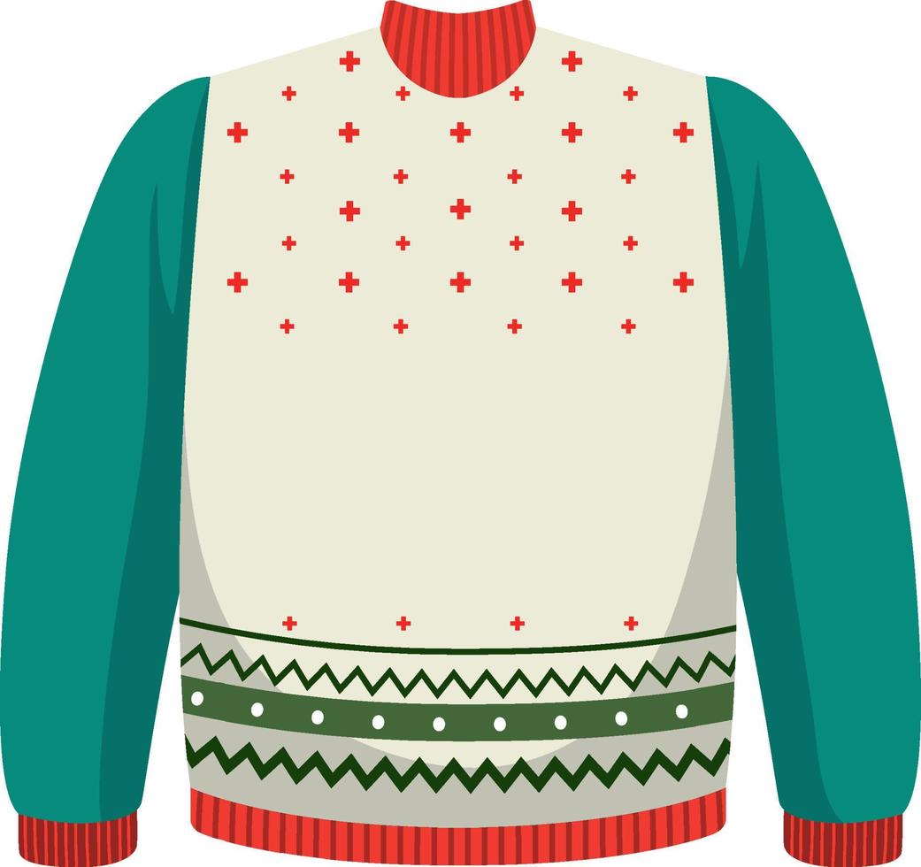 Christmas sweater in cartoon style isolated vector