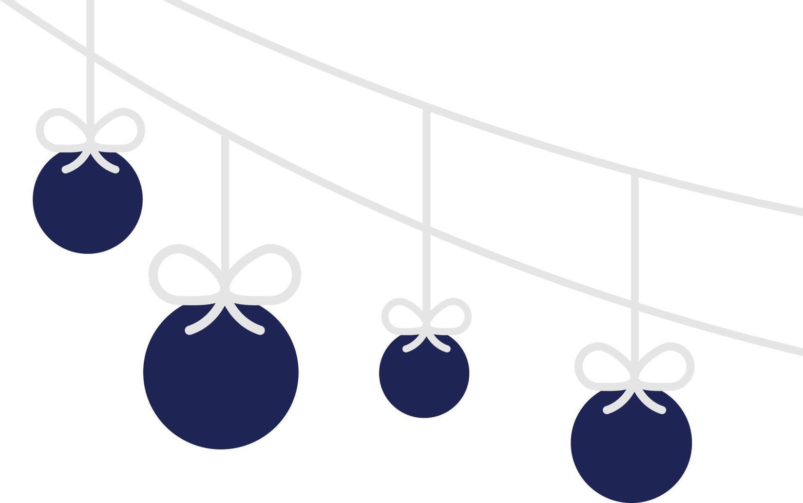 christmas garland decoration vector