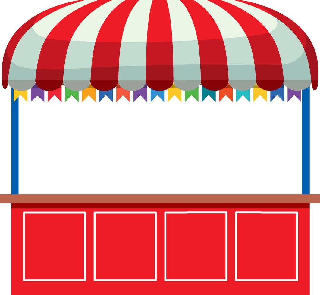 Amusement park ticket booth isolated vector