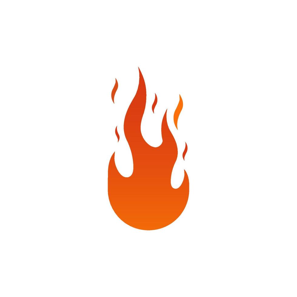 Fire logo. Vector illustration in flat design