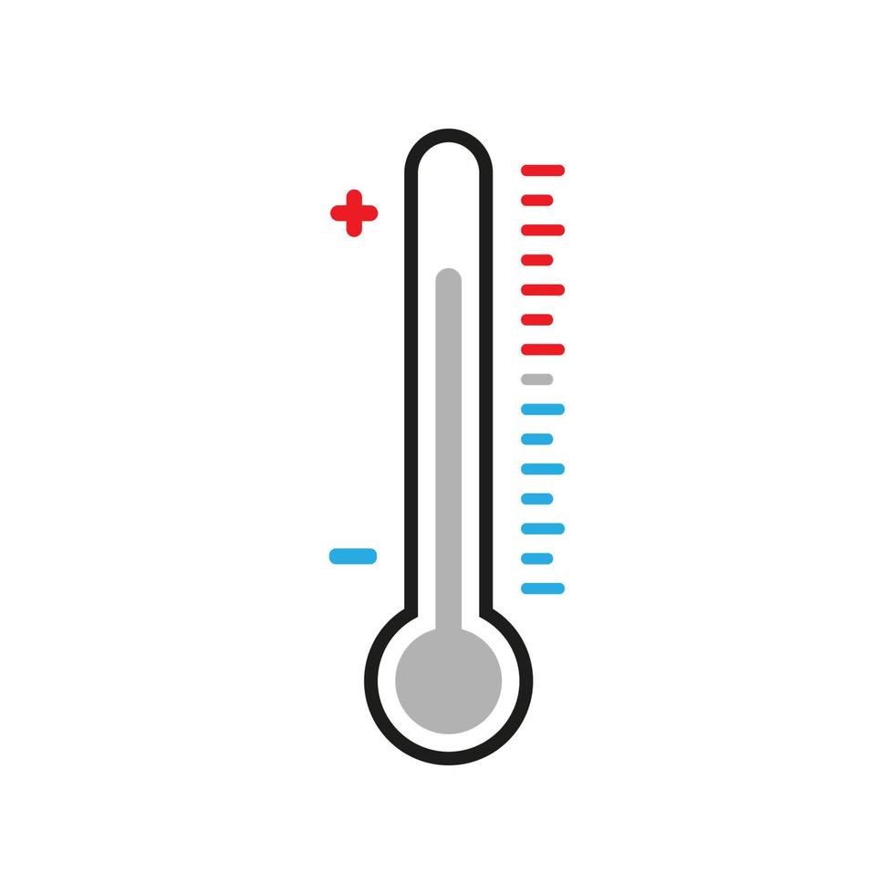 Thermometer icon. Vector in flat design