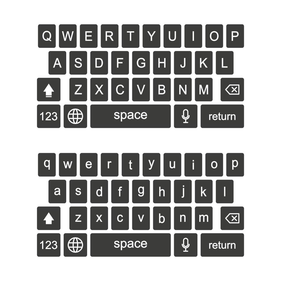 Keyboard for smartphone. Vector illustration