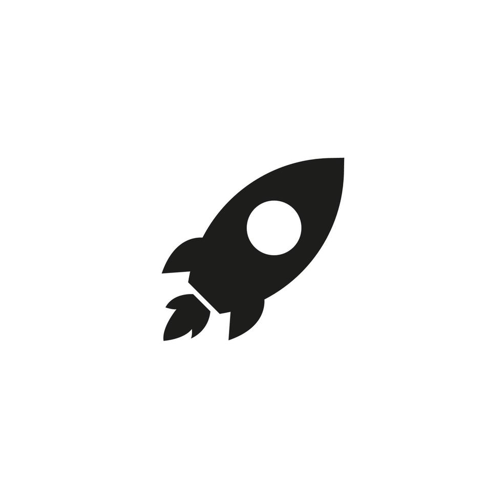 Rocket flying icon. Vector illustration