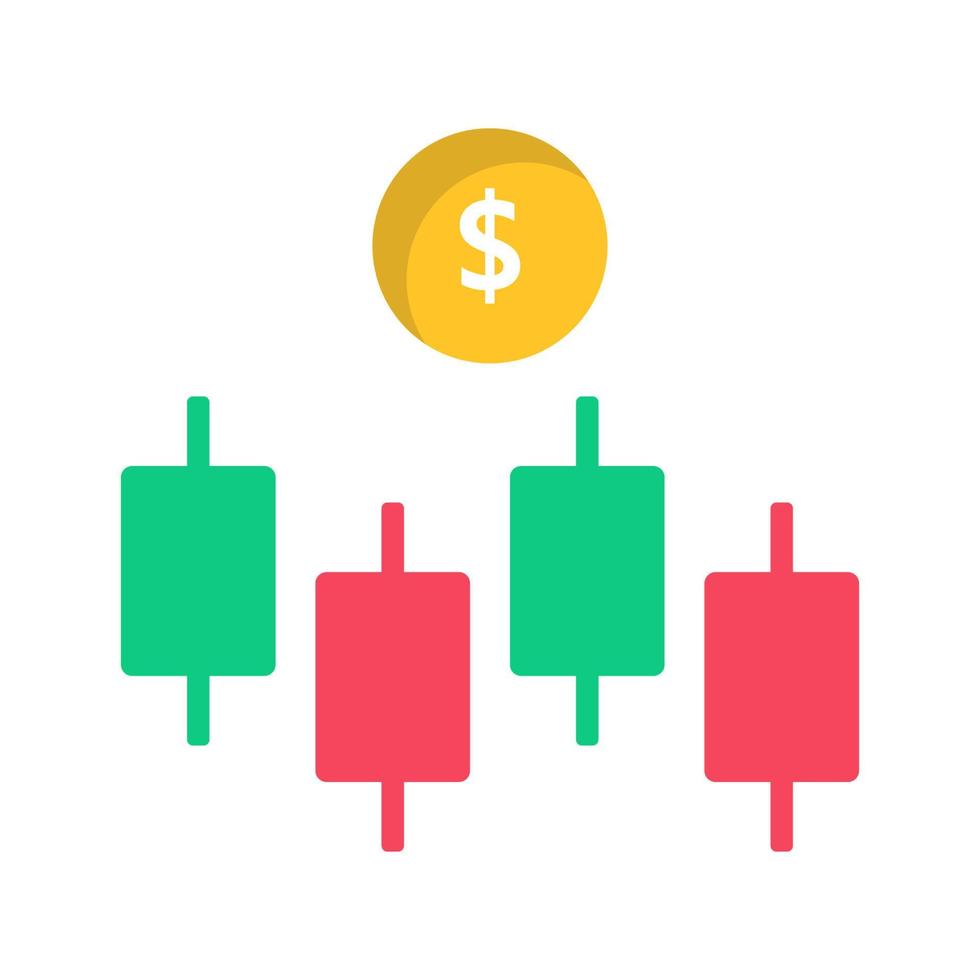 Trading Charts logo. Vector in flat design