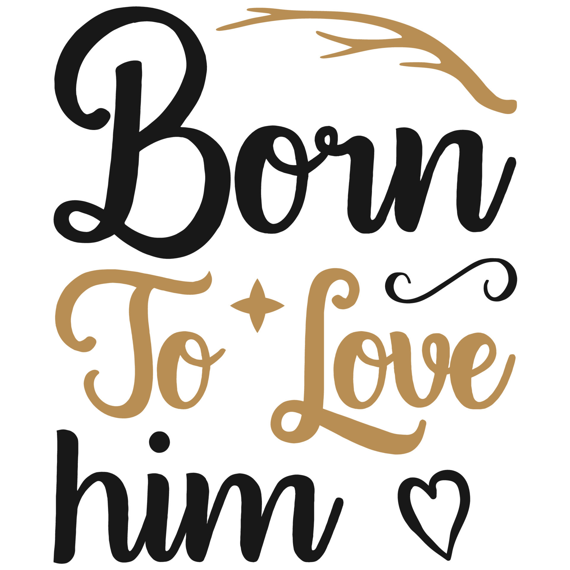 Born to love him born to love her couple t shirt design for couple ...