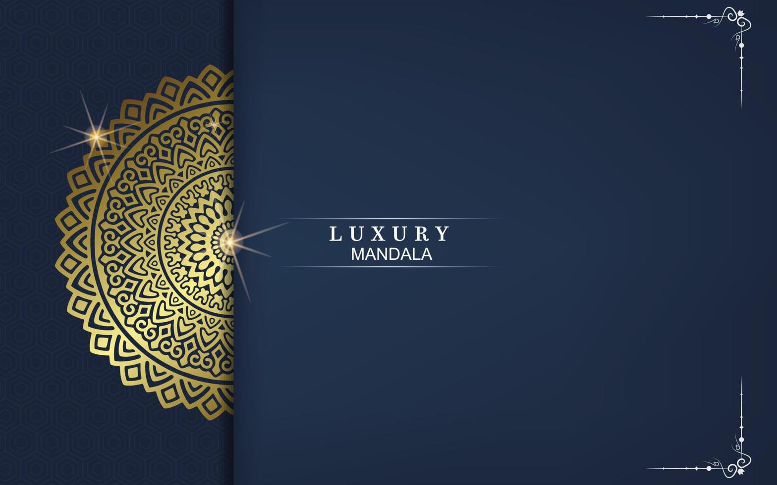 Luxury gold mandala ornate background for wedding invitation, book cover vector