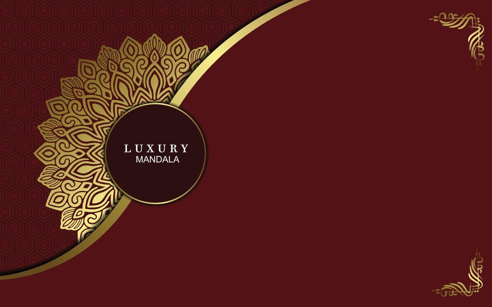 Luxury gold mandala ornate background for wedding invitation, book cover vector