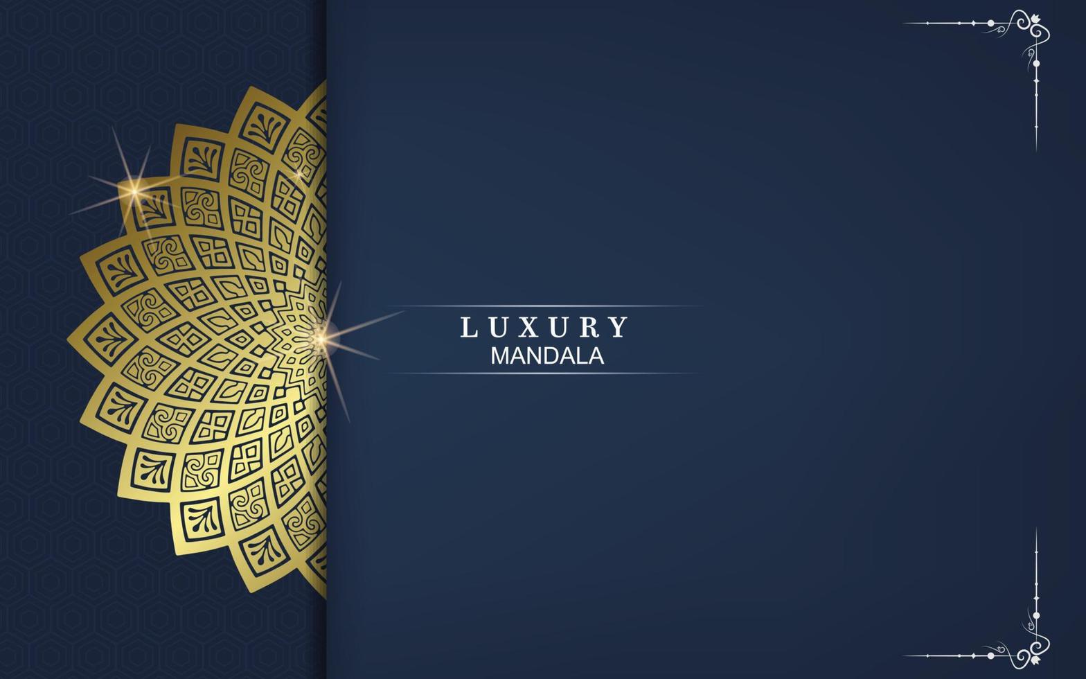 Luxury gold mandala ornate background for wedding invitation, book cover vector