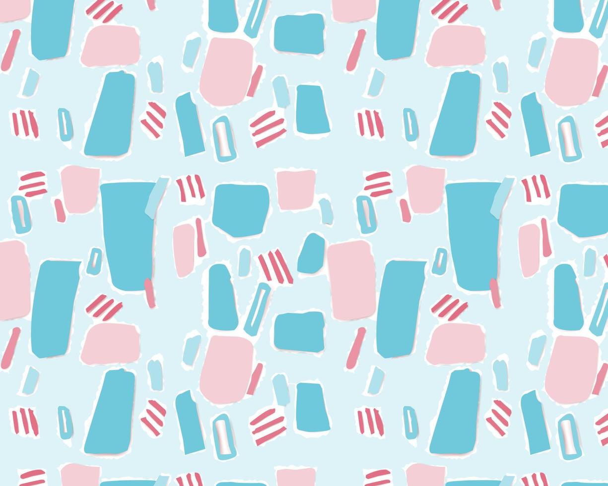 torn colored paper pattern background vector