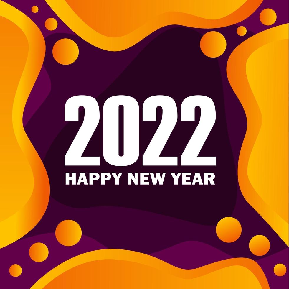 Purple color 2022 new year greeting background design. design for templates. vector