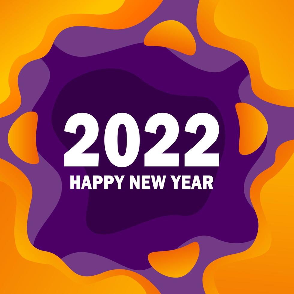 Purple color 2022 new year greeting background design. design for templates. vector