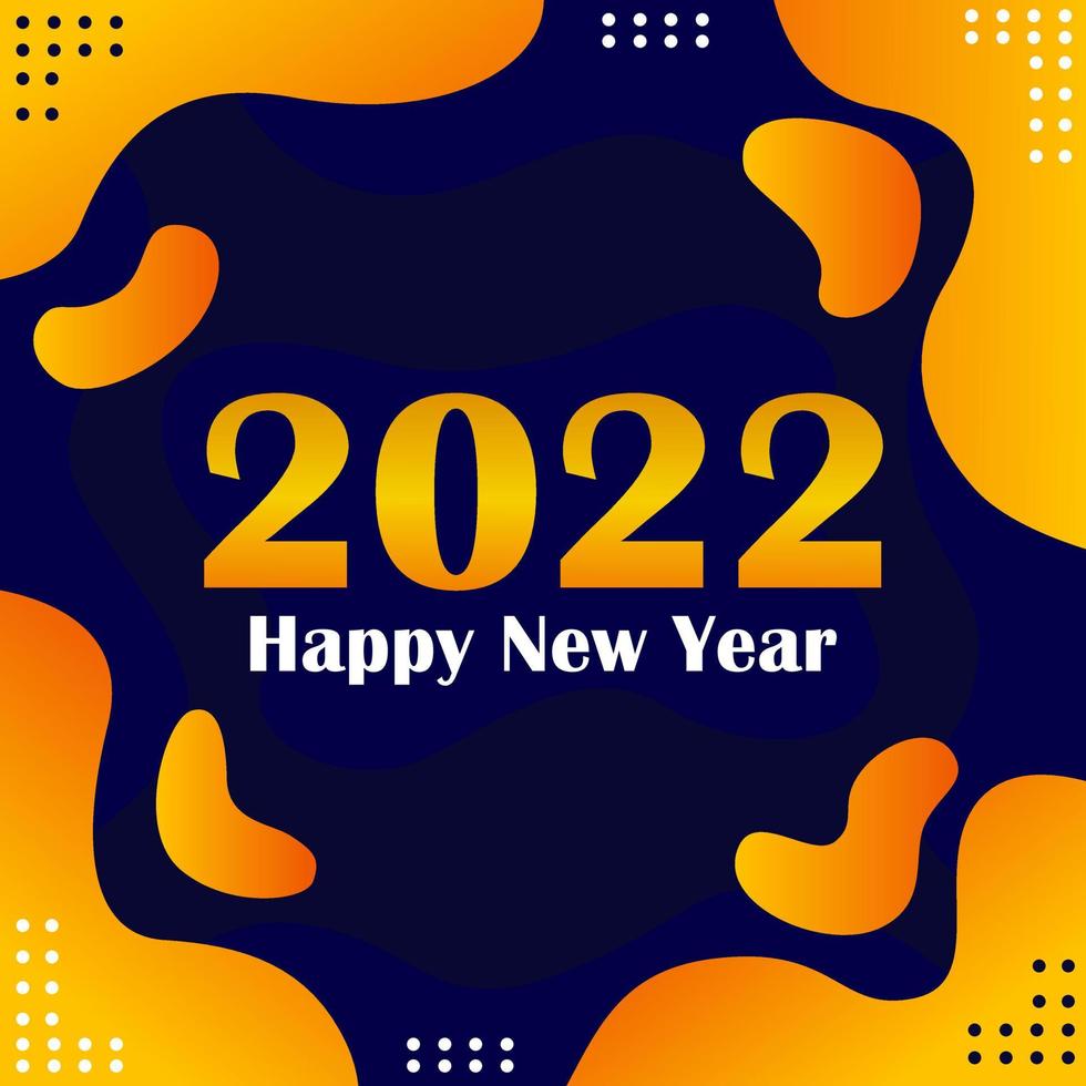 blue color 2022 new year greeting background design. design for templates. vector