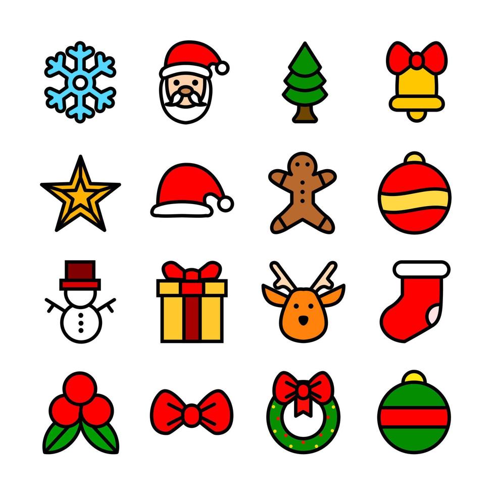 colorful christmas day icon design. design for application and website templates. vector