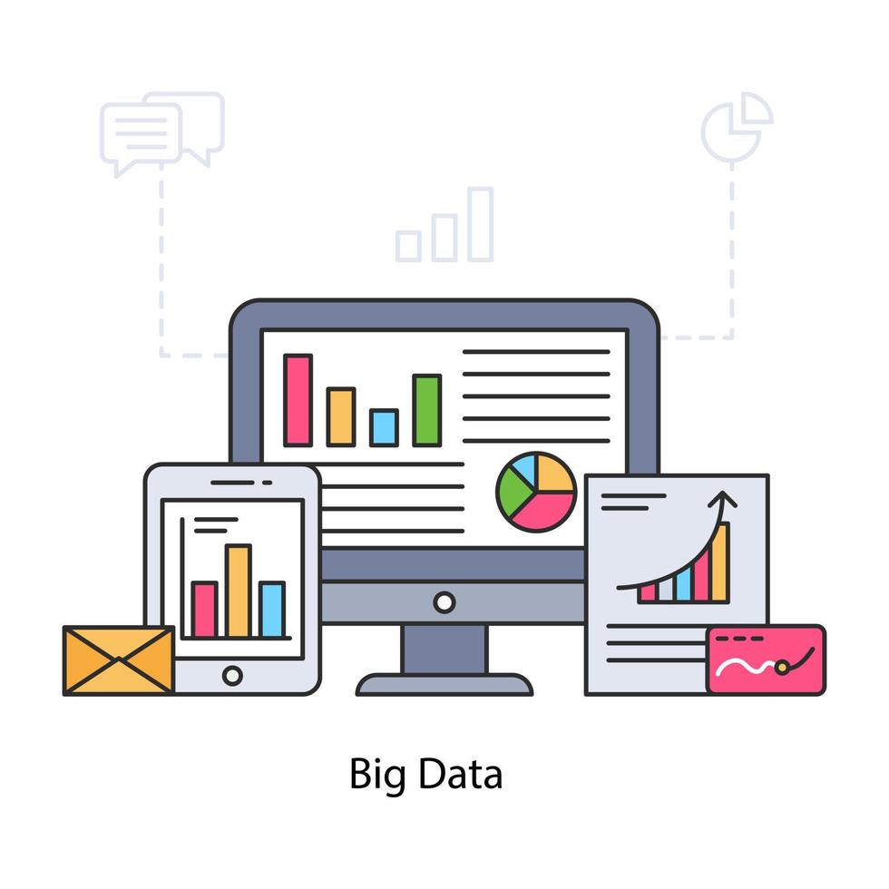 A perfect design illustration of big data vector