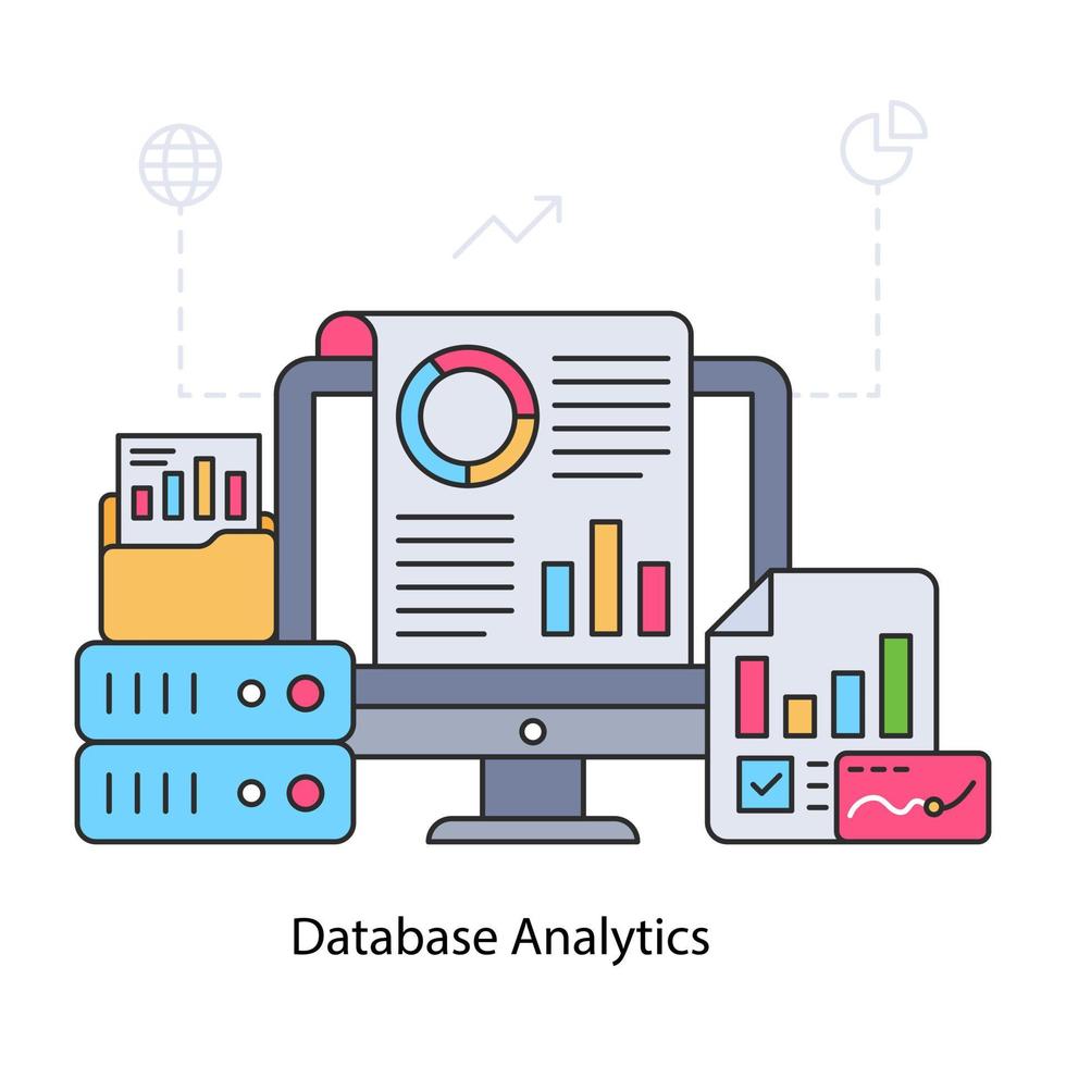 A perfect design illustration of database analytics vector
