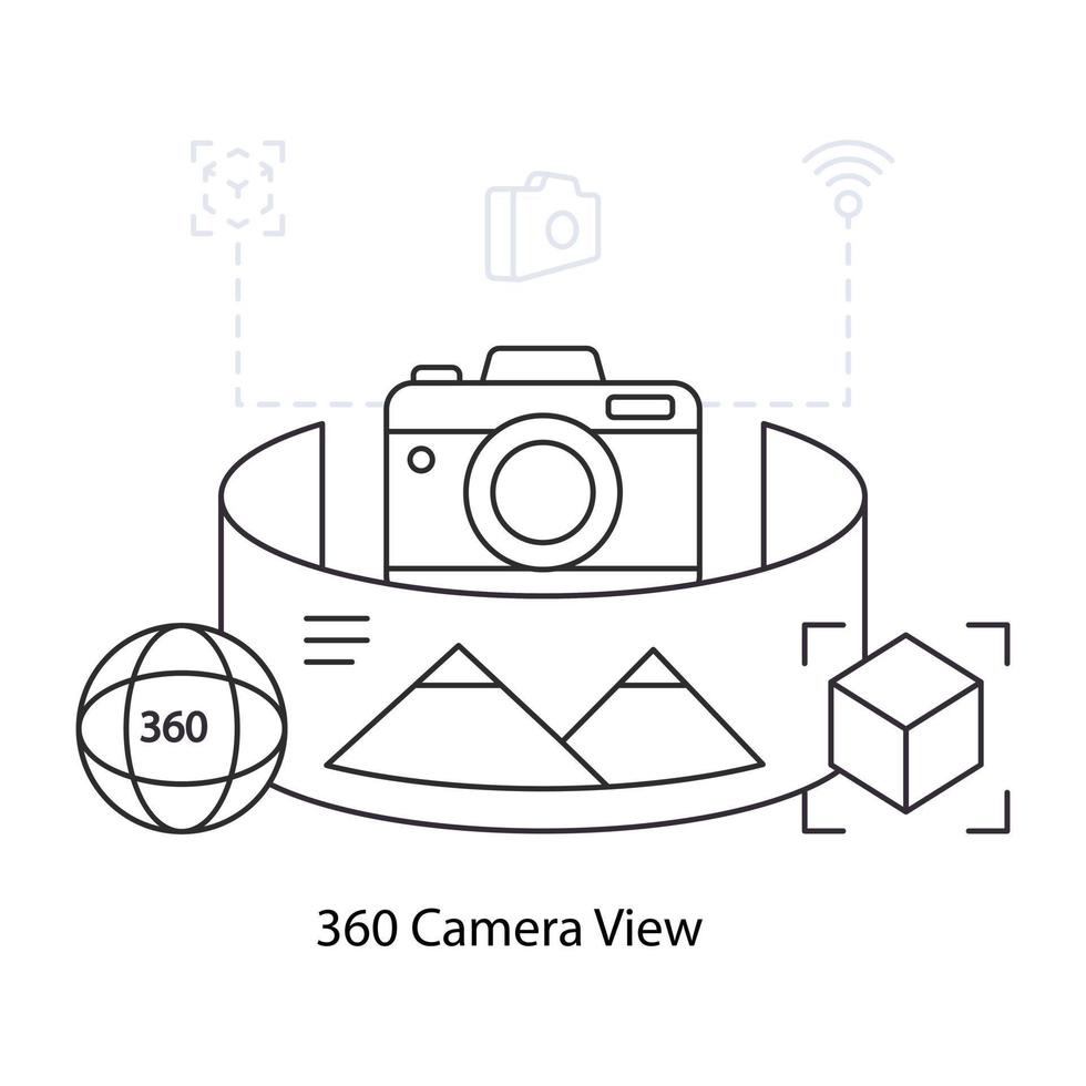 A perfect design illustration of 360 camera view vector