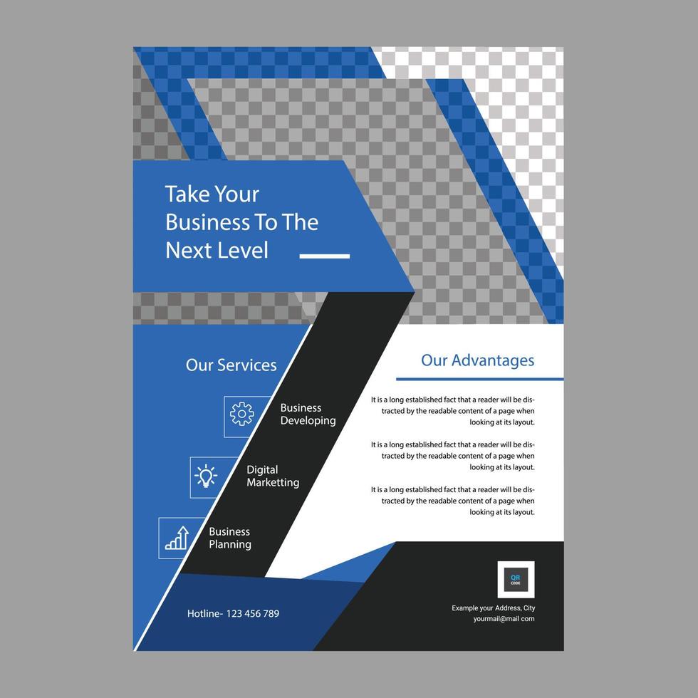 Business brochure flyer design layout template vector