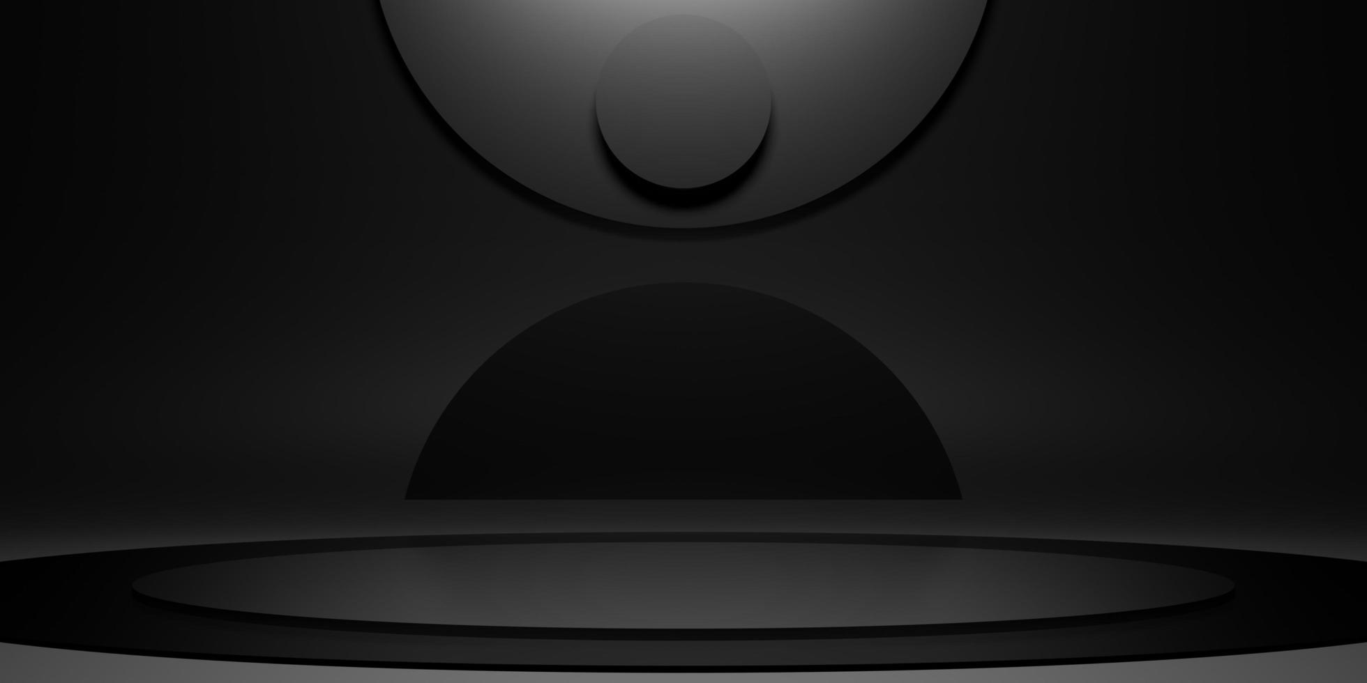display stand Simple circle Dark ZEN Concept Stage Modern abstract base photo