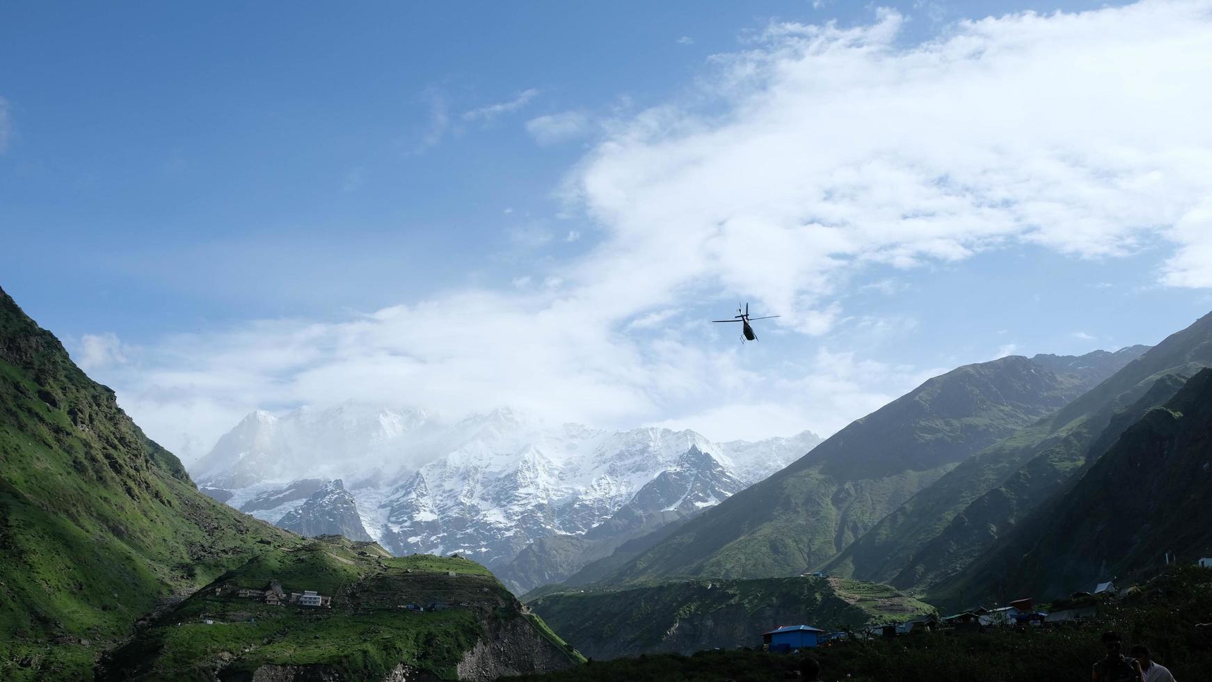 Snow Covered Peaks of Kedar Mountain Range photo